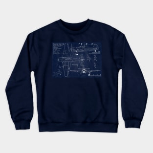 Blueprint Yakovlev Yak7 URSS Crewneck Sweatshirt